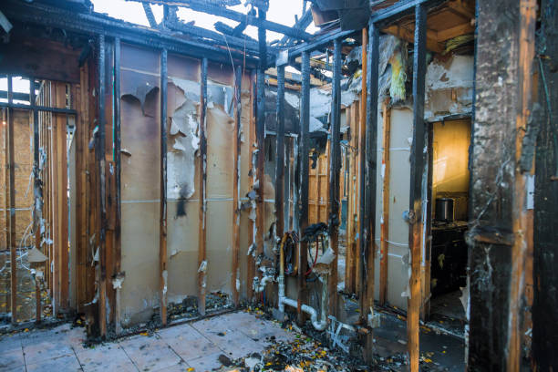 Professional Fire Board Up technician working in Leander, TX